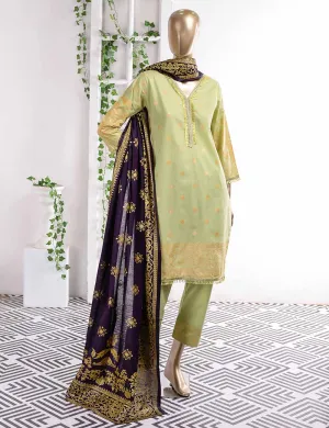 FM-2C - Cherry Blossom | 3 Pc Unstitched Gold Printed Lawn Dress