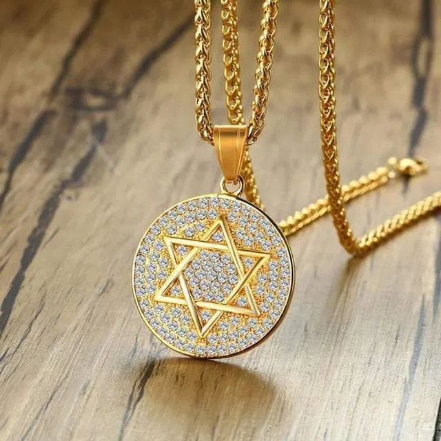 Freemason Star of David Stainless Steel Necklace