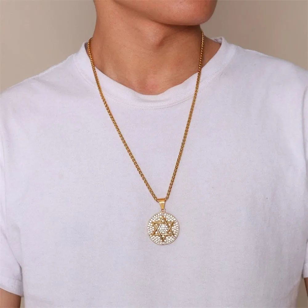 Freemason Star of David Stainless Steel Necklace