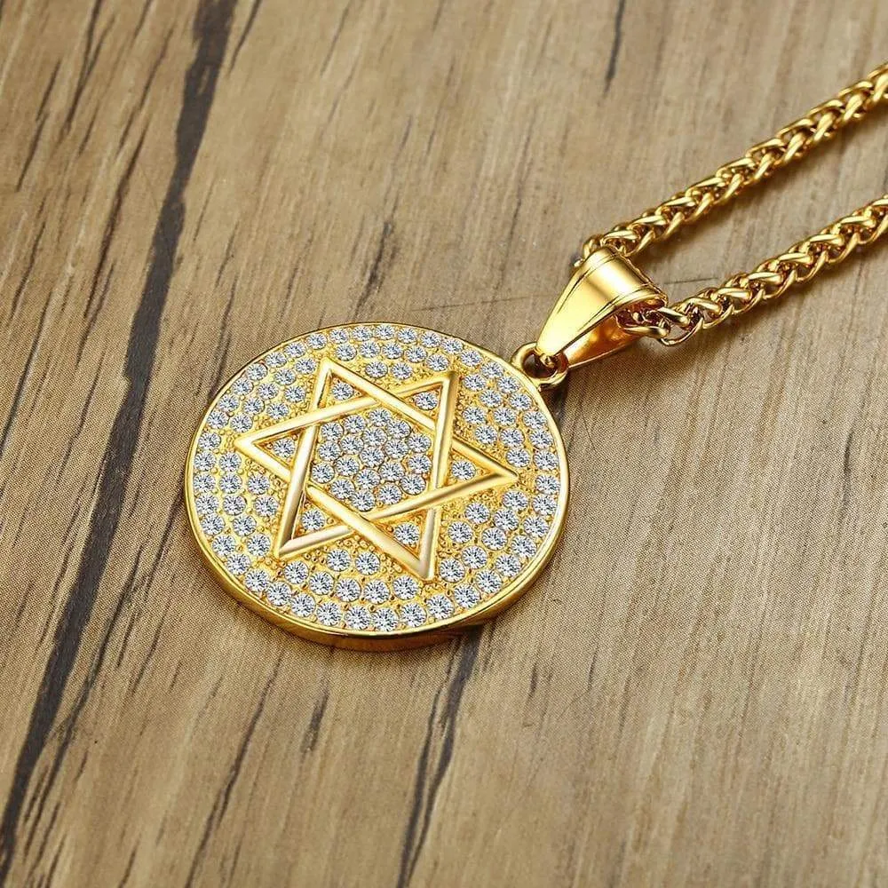 Freemason Star of David Stainless Steel Necklace