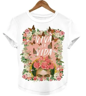 Frida Kahlo Viva La Vida T-Shirt Women's Graphic Tee