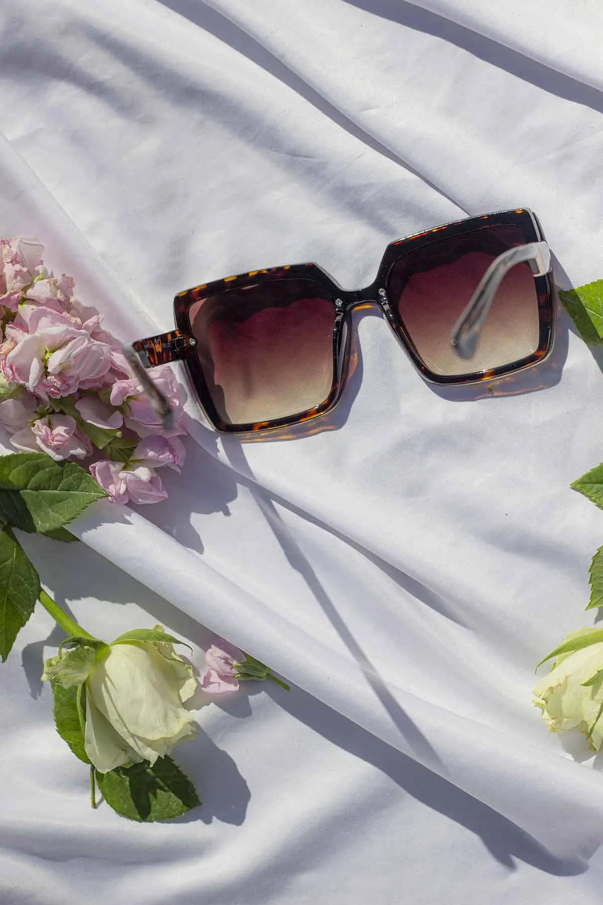 Front Lens Chunky Square Angled Sunglasses