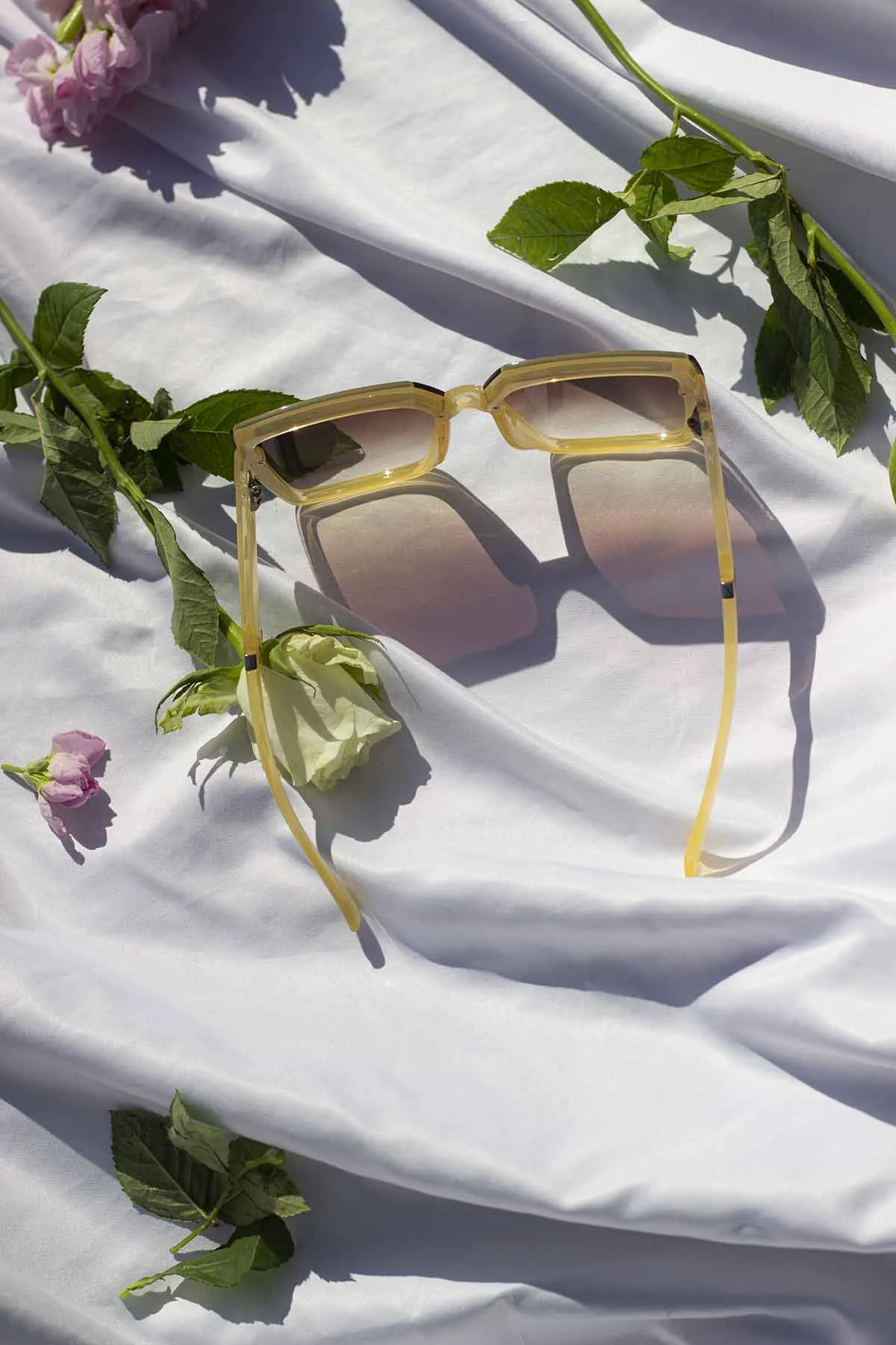 Front Lens Chunky Square Angled Sunglasses