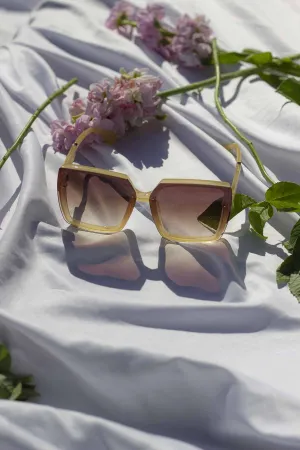 Front Lens Chunky Square Angled Sunglasses