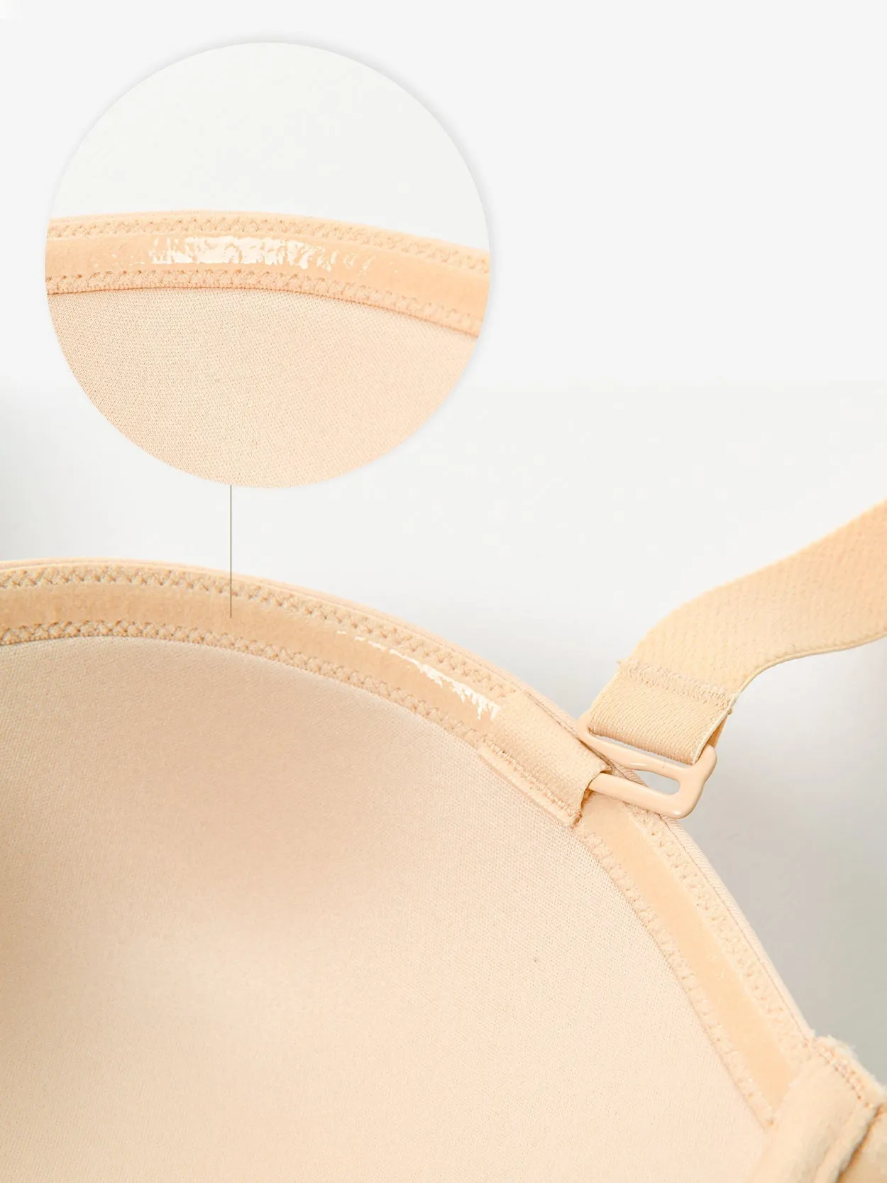 Full Figure Strapless Underwire Multiway Contour Bra Nude