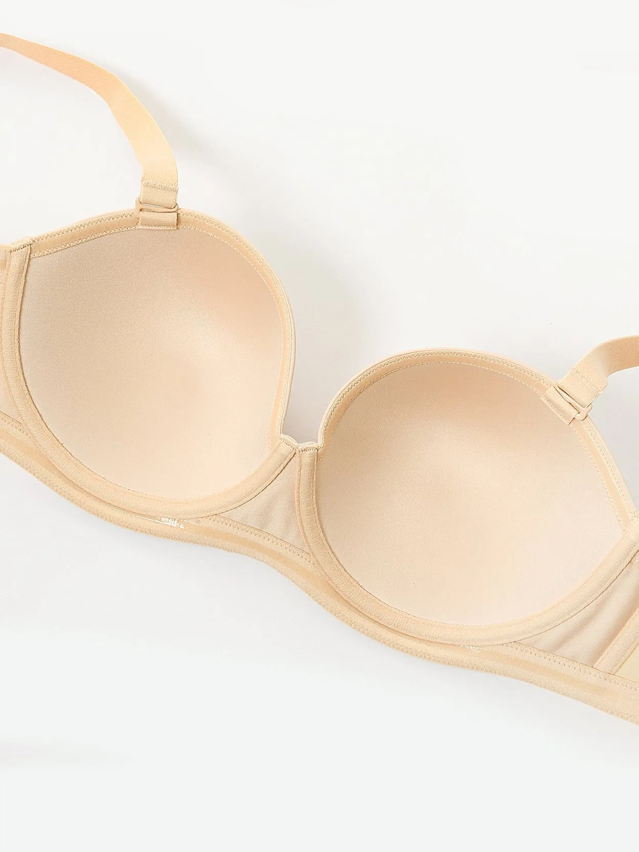 Full Figure Strapless Underwire Multiway Contour Bra Nude