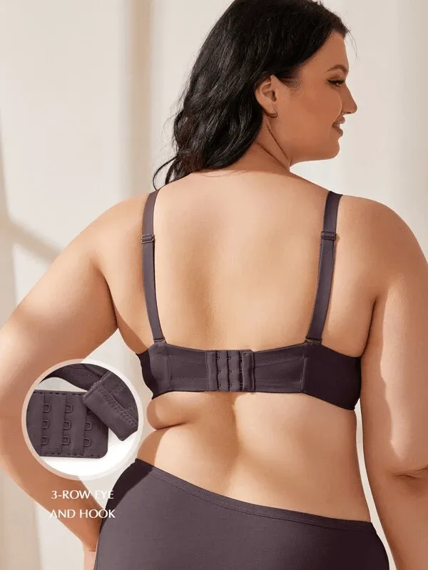 Full Figure Strapless Underwire Multiway Contour Bra Purple