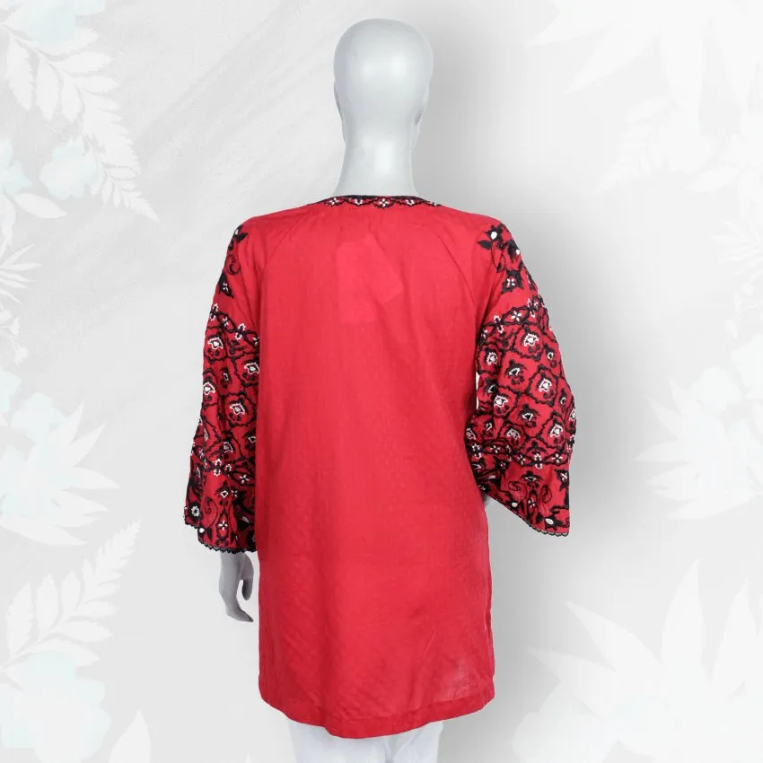 Girls Casual Printed Lawn Frock - EMBFRK-029