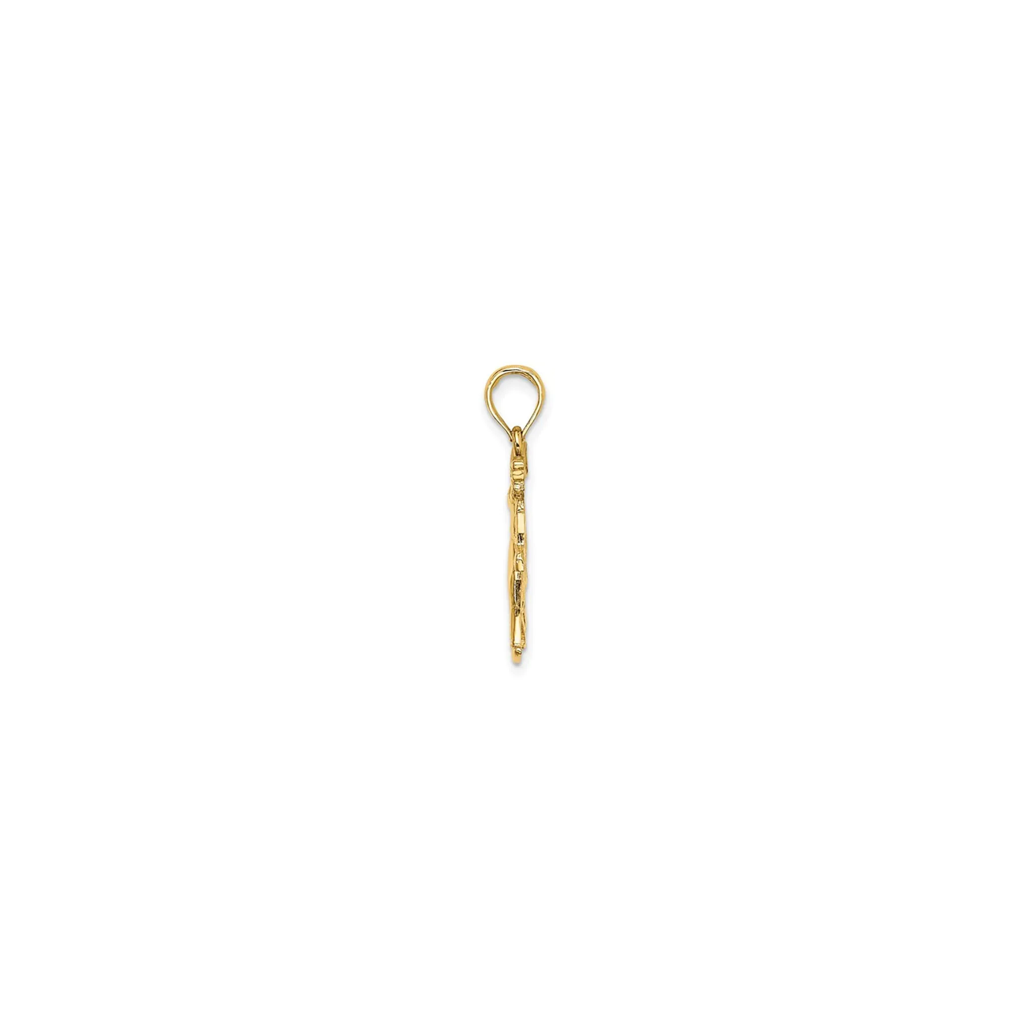 Glossy Male Bowler Pendant (14K)