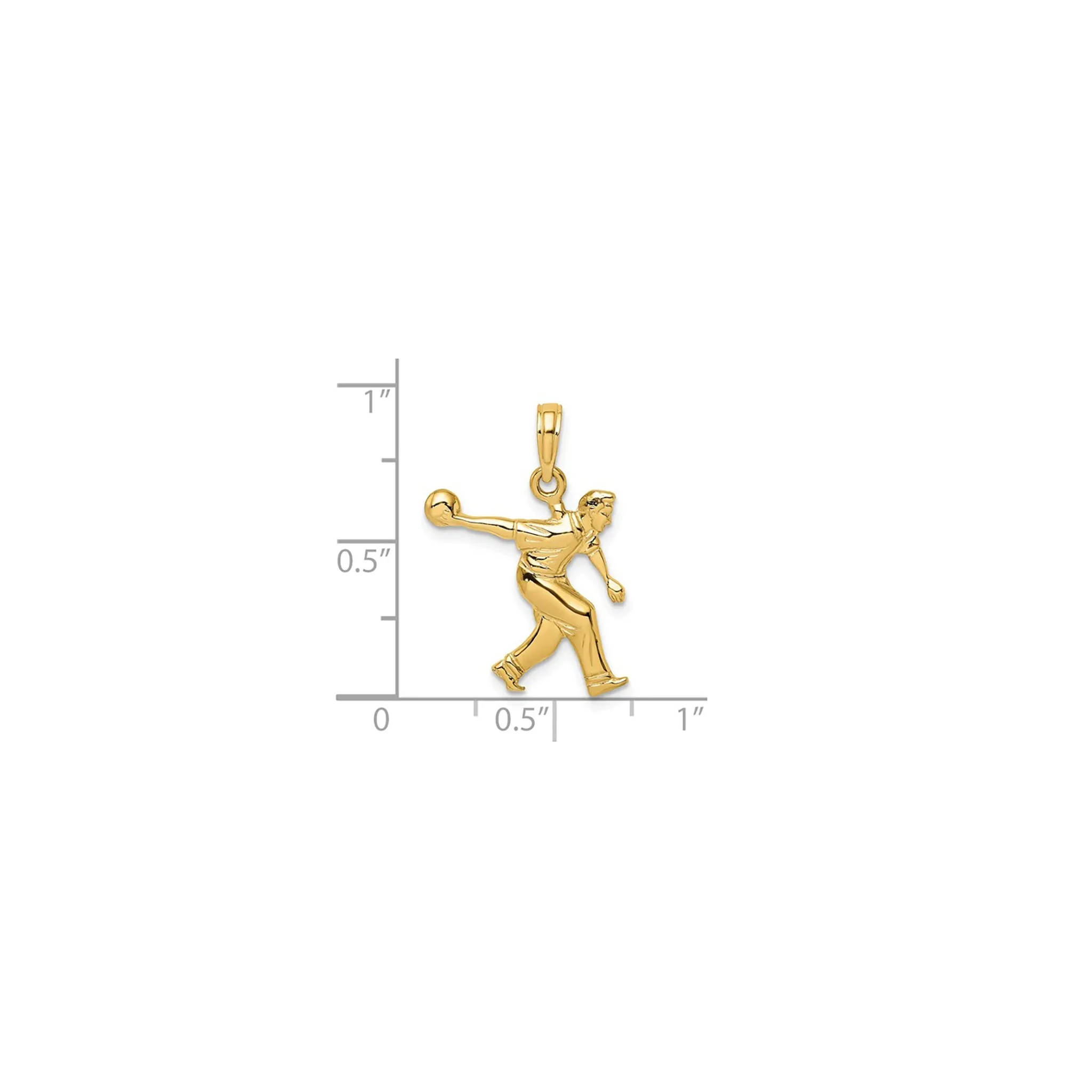 Glossy Male Bowler Pendant (14K)