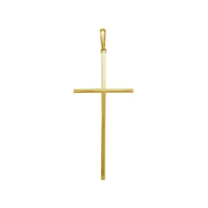 Glossy Thin Cross Pendant (14K)