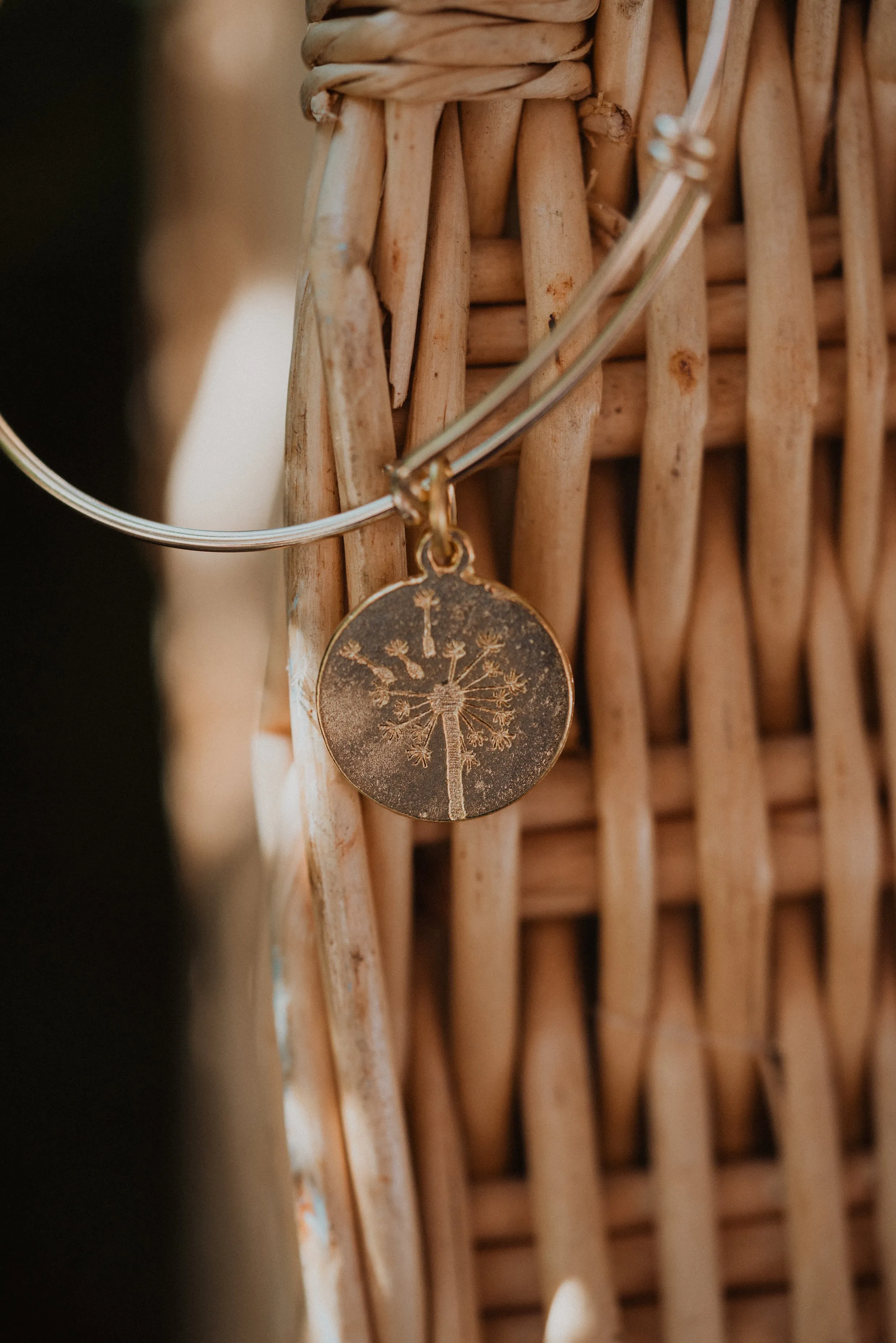 Gold Bracelet | Dandelion Charm