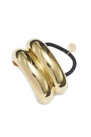 Gold Glossy Double Arch Ponytail Cuff