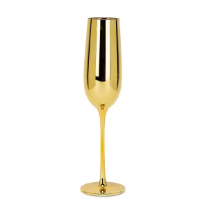 Gold Sleek Flute - 10"H