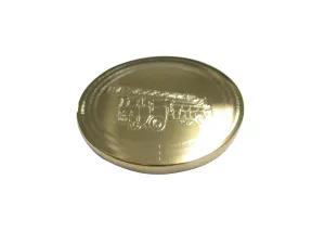 Gold Toned Etched Oval Sleek Fire Truck with Ladder Magnet