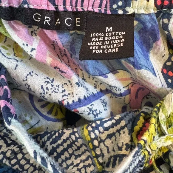 Grace Cotton Colorful Long Print Skirt