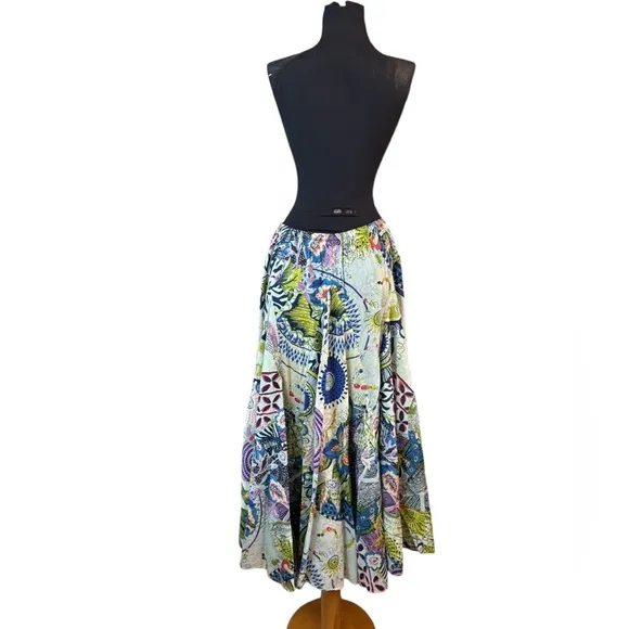 Grace Cotton Colorful Long Print Skirt