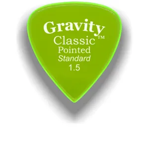 Gravity Guitar Pick Classic Pointed Standard 1.5mm Polished