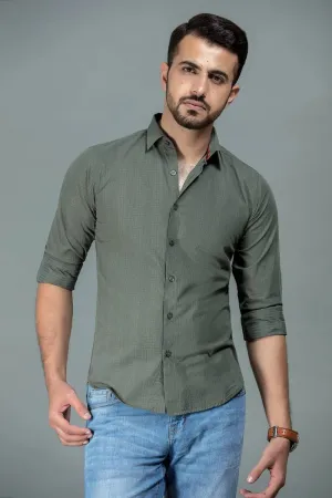 Green Casual Shirt FS Slim Fit