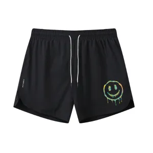Green Dissolve Smiley Graphic Shorts