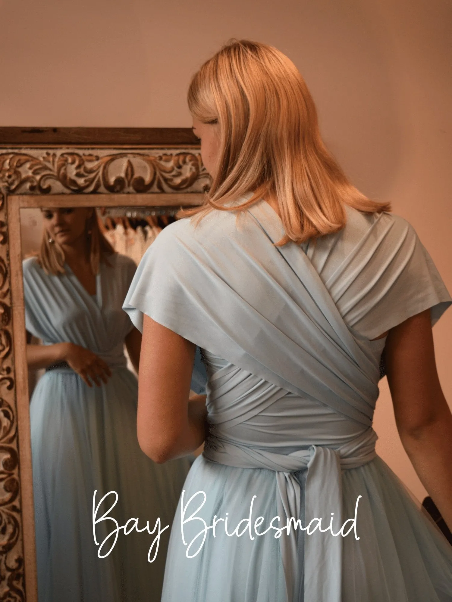 Grey Blue convertible Infinity bridesmaid dress Express NZ wide