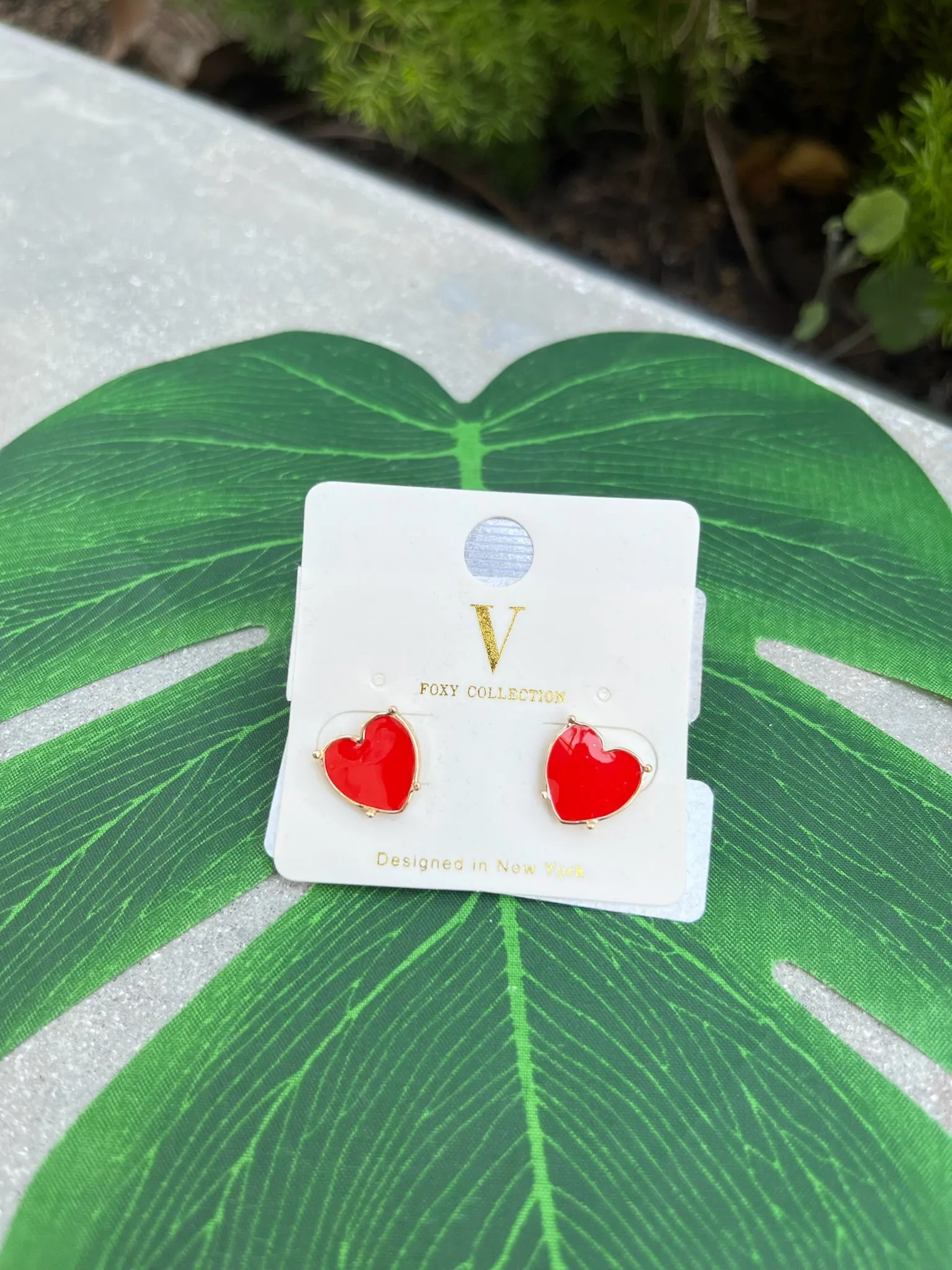 GSA Color Coat Heart Earrings