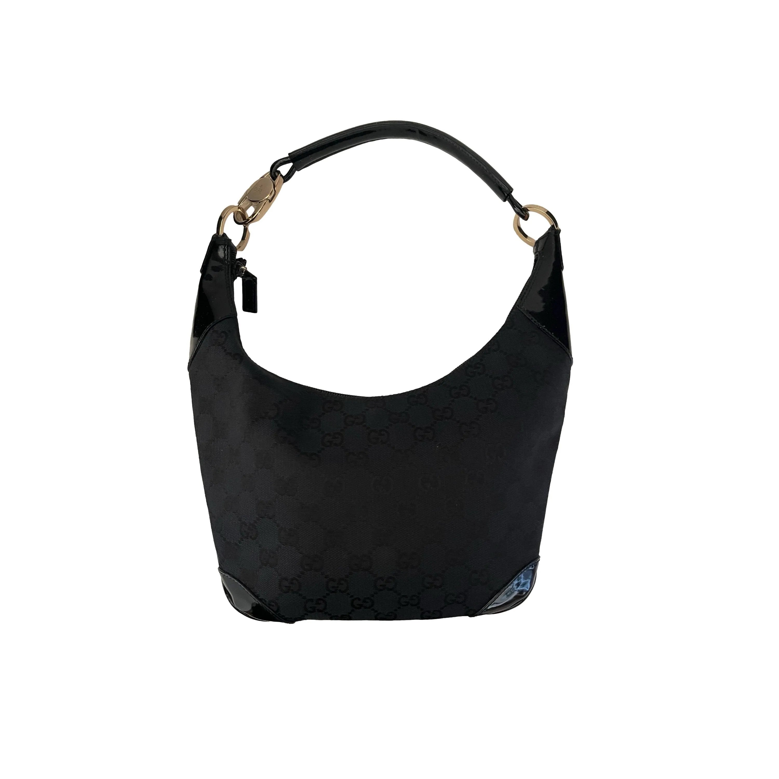 Gucci Black Monogram Shoulder Bag