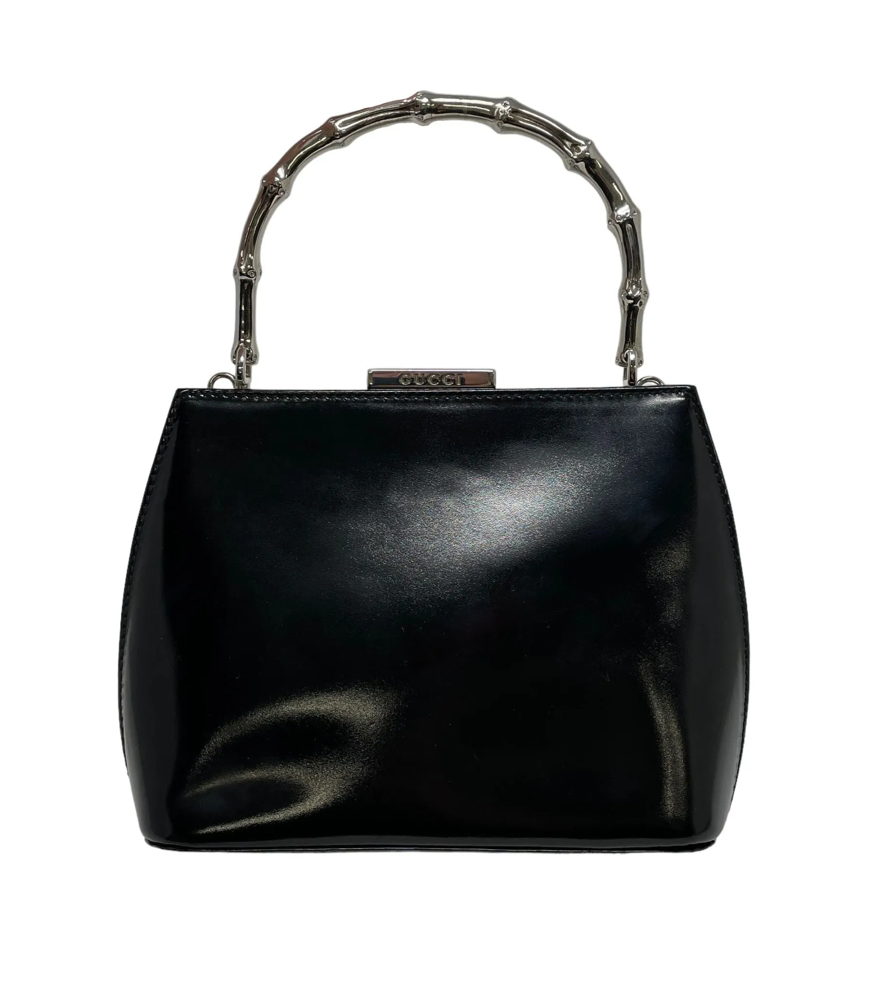 Gucci Black Patent Leather Top Handle