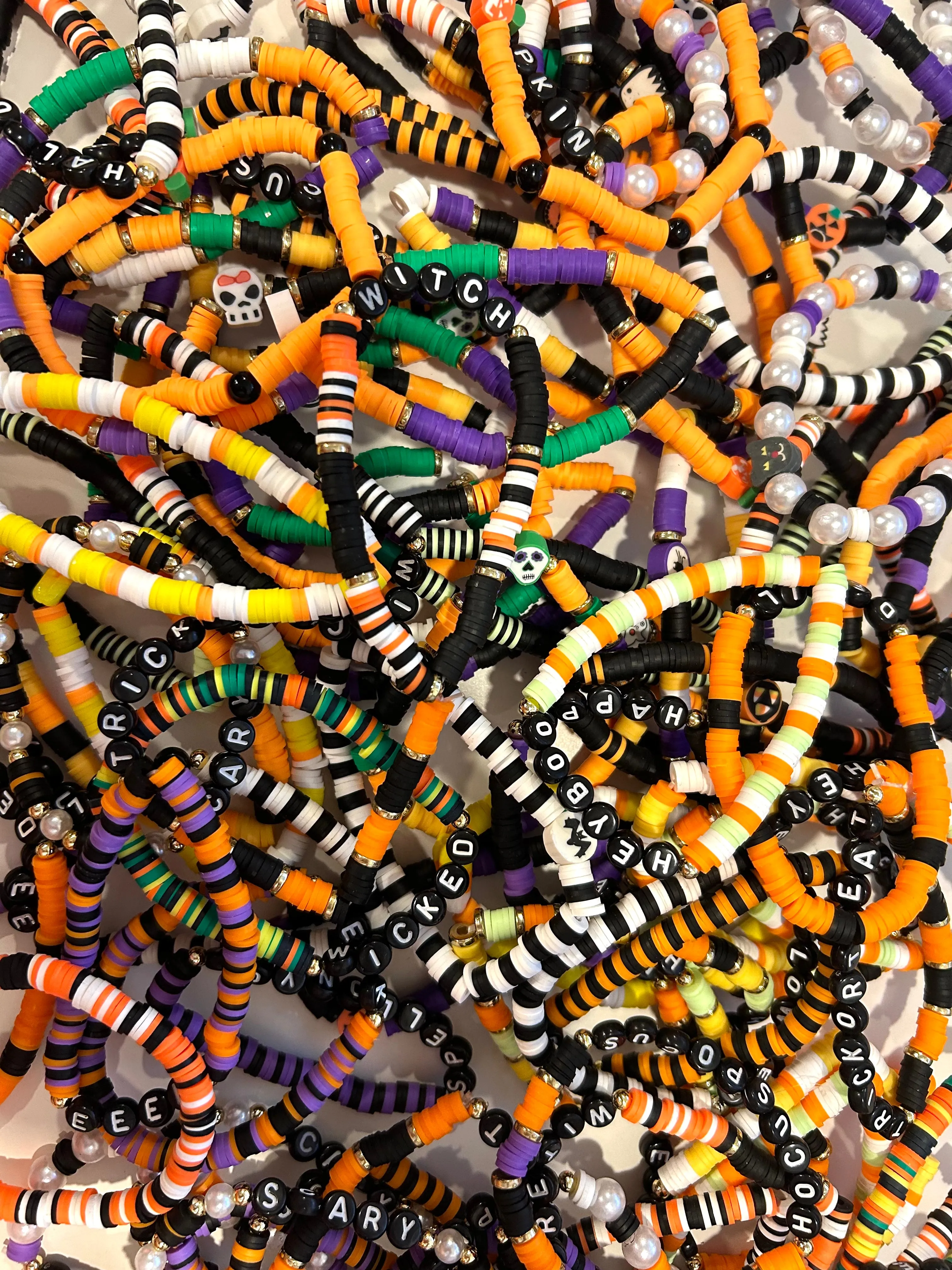 🎃Halloween Word   Colorful Bracelets