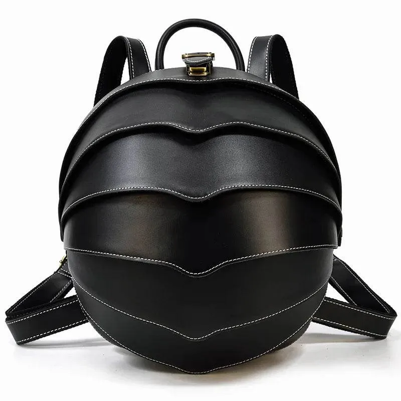 Handmade Beetle Style Vintage Leather Backpack Unisex Fashion