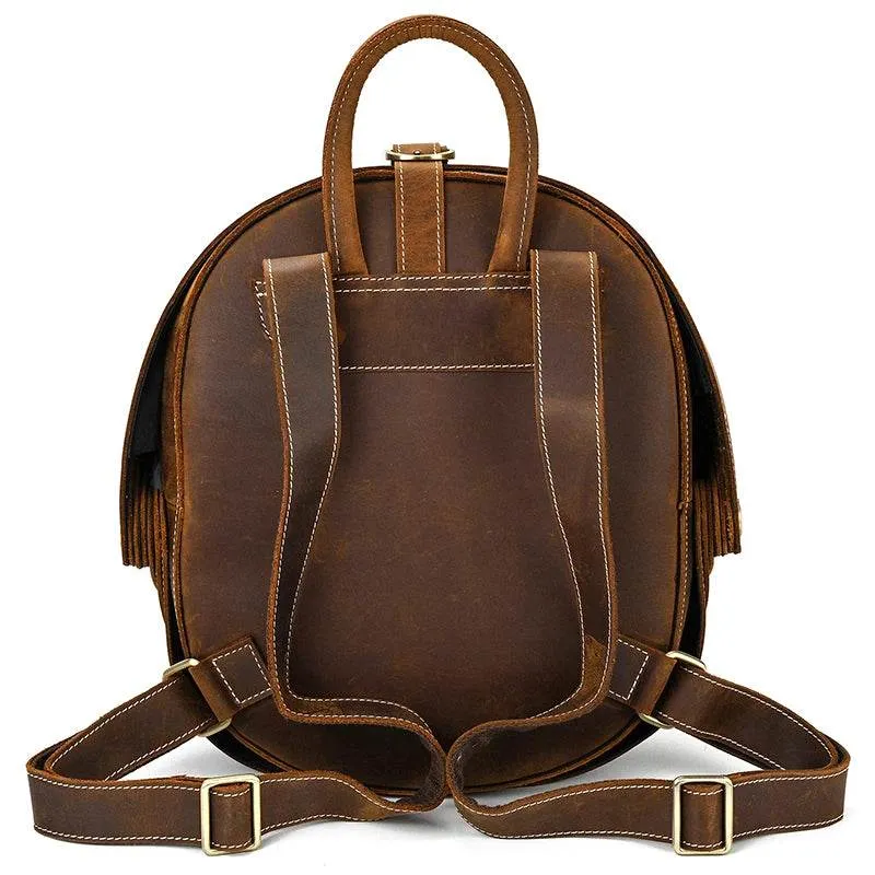 Handmade Beetle Style Vintage Leather Backpack Unisex Fashion