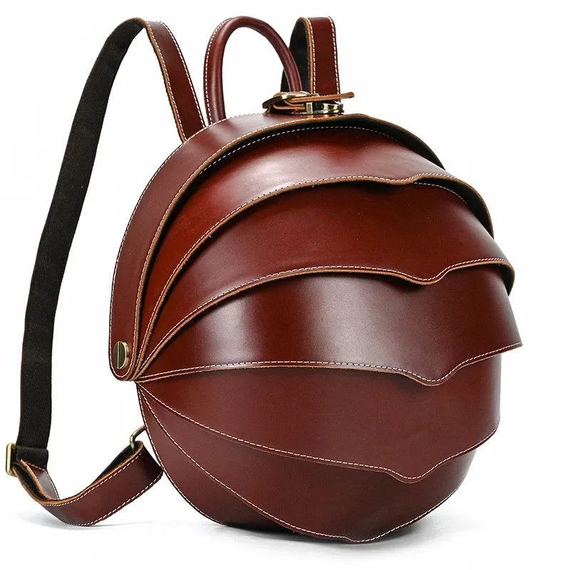 Handmade Beetle Style Vintage Leather Backpack Unisex Fashion