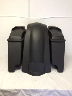 Harley Davidson 4" Extended Saddlebags   6.5" Speaker Lids With Cut Outs