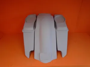 Harley Davidson 5" Stretched Extended Saddlebags With Cut Outs Fender 6.5" Speaker Lids