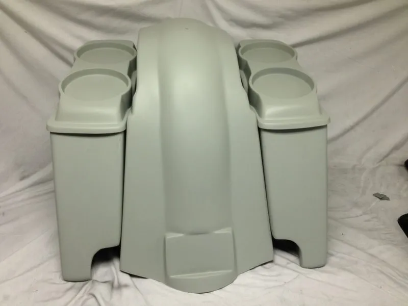Harley Davidson 6" Heritage Softail Extended Saddlebags Dual 6 x 9 Speaker Lids   Fender Dual Cutouts