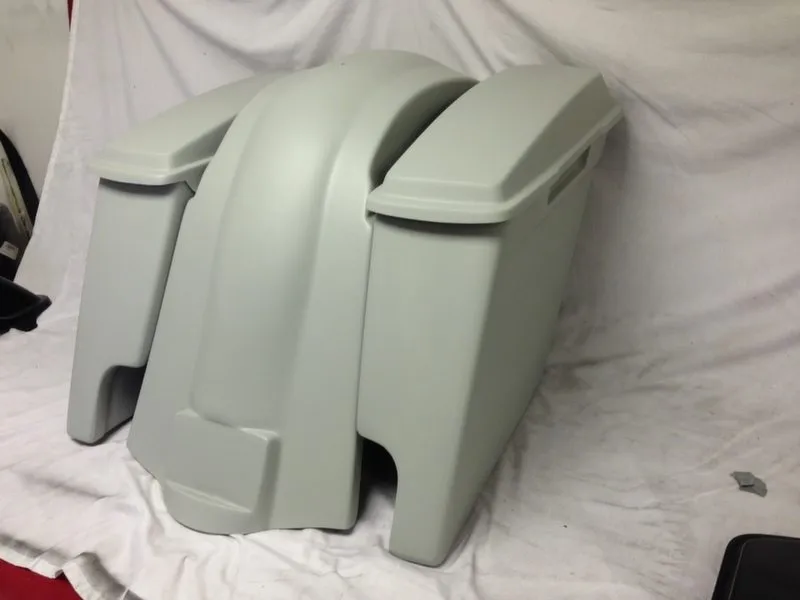 Harley Davidson 6" Softail Heritage Extended Stretched Saddlebags Lids Fender Dual CutOuts
