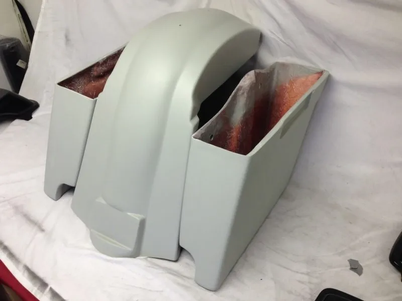 Harley Davidson 6" Softail Heritage Extended Stretched Saddlebags Lids Fender Dual CutOuts