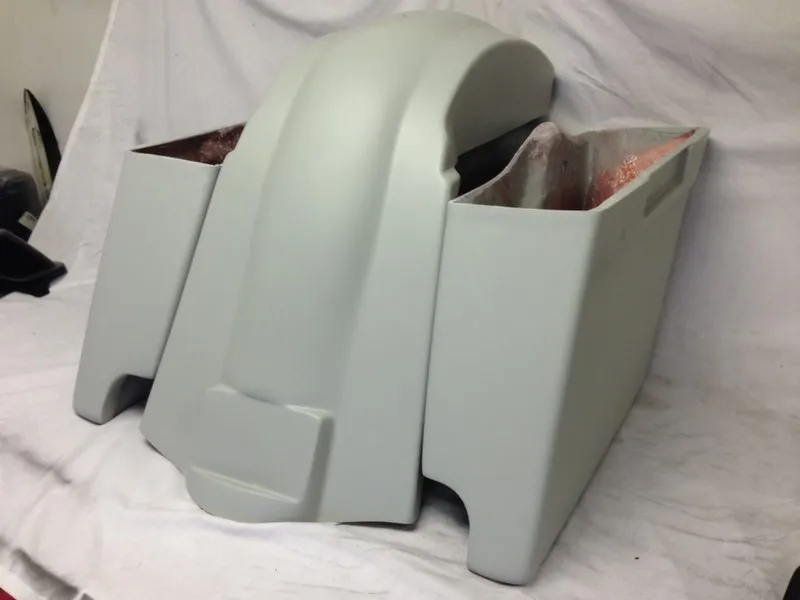 Harley Davidson 6" Softail Heritage Extended Stretched Saddlebags Lids Fender Dual CutOuts
