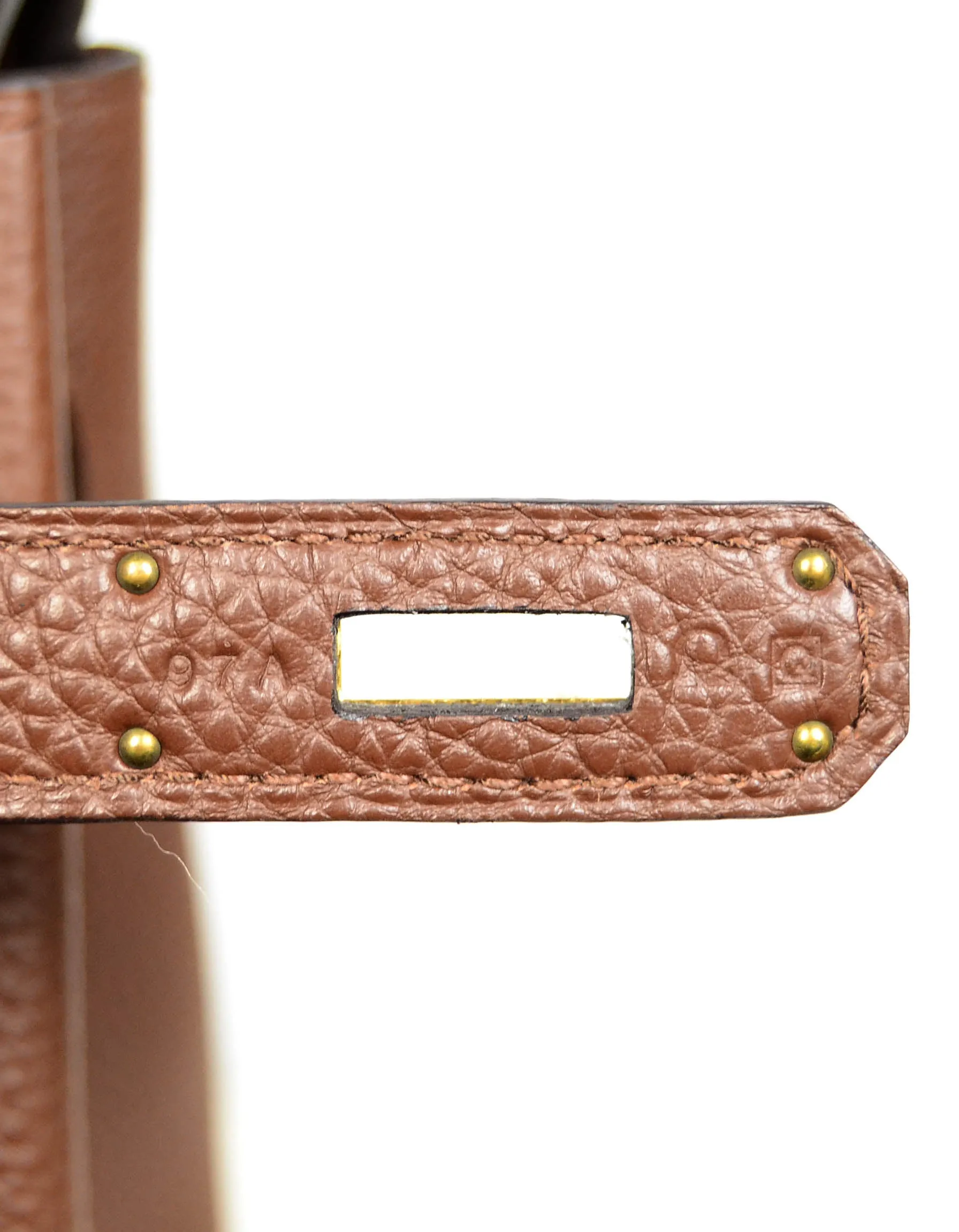 Hermes Brown Togo Leather 35cm Birkin Bag GHW