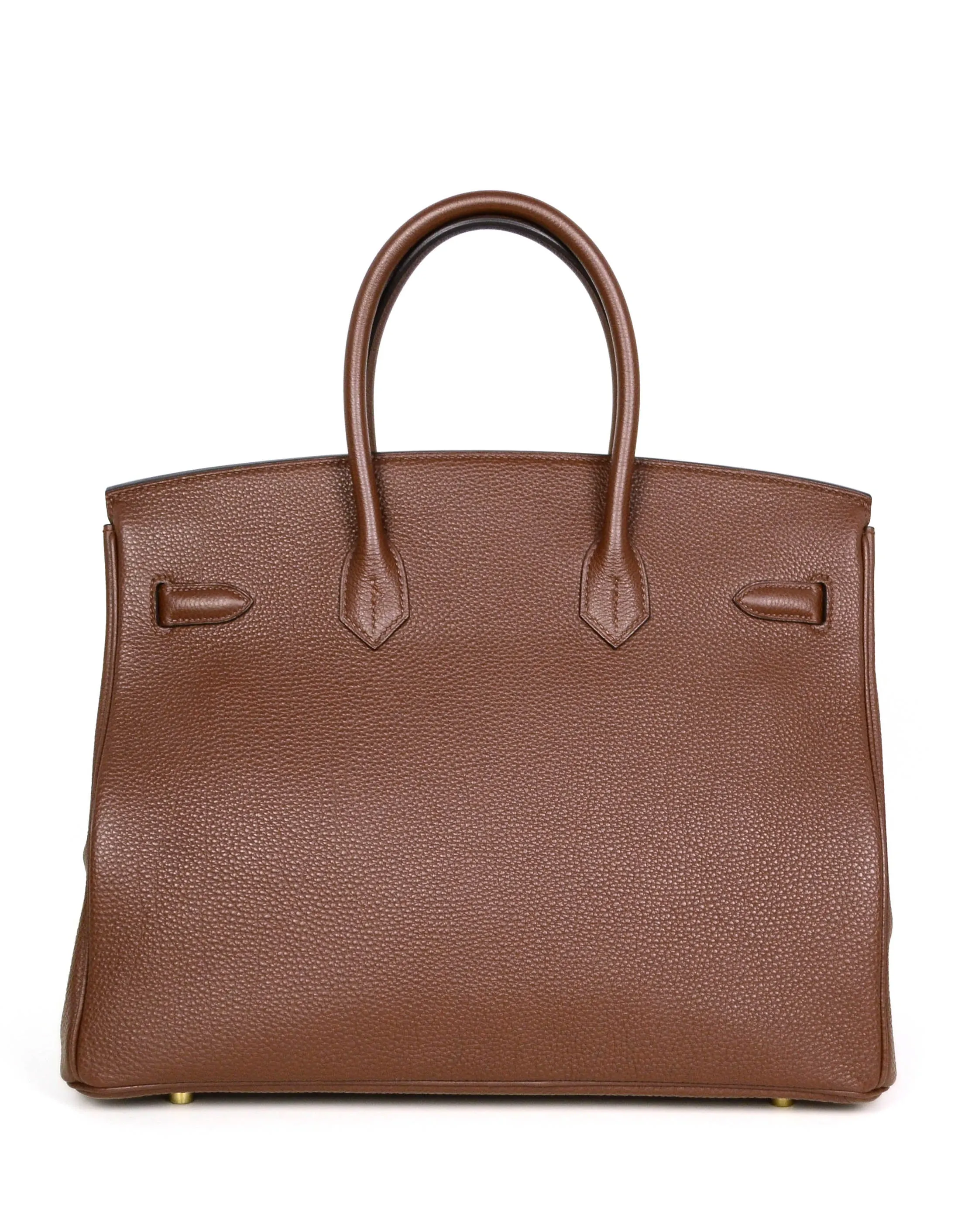 Hermes Brown Togo Leather 35cm Birkin Bag GHW