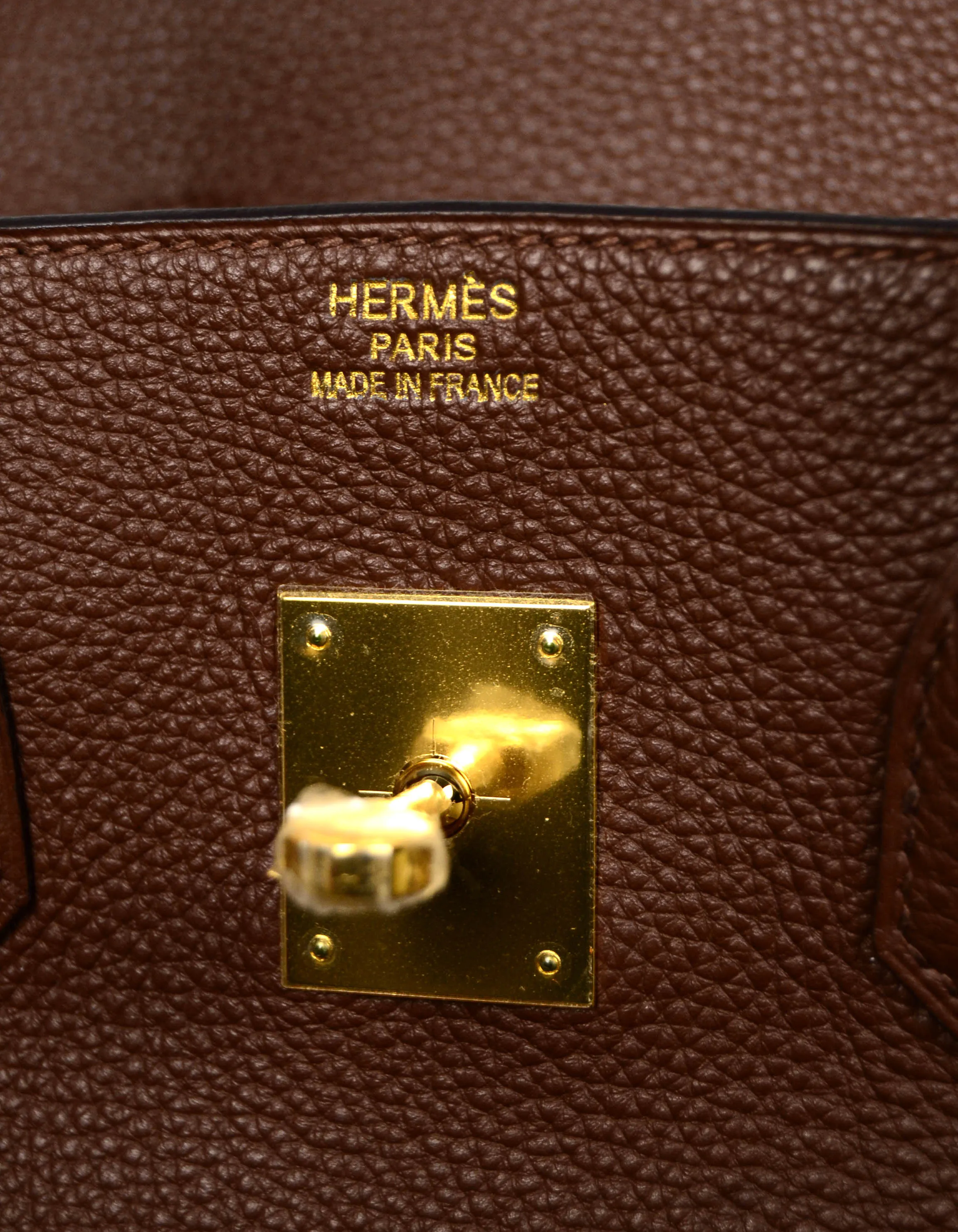 Hermes Brown Togo Leather 35cm Birkin Bag GHW