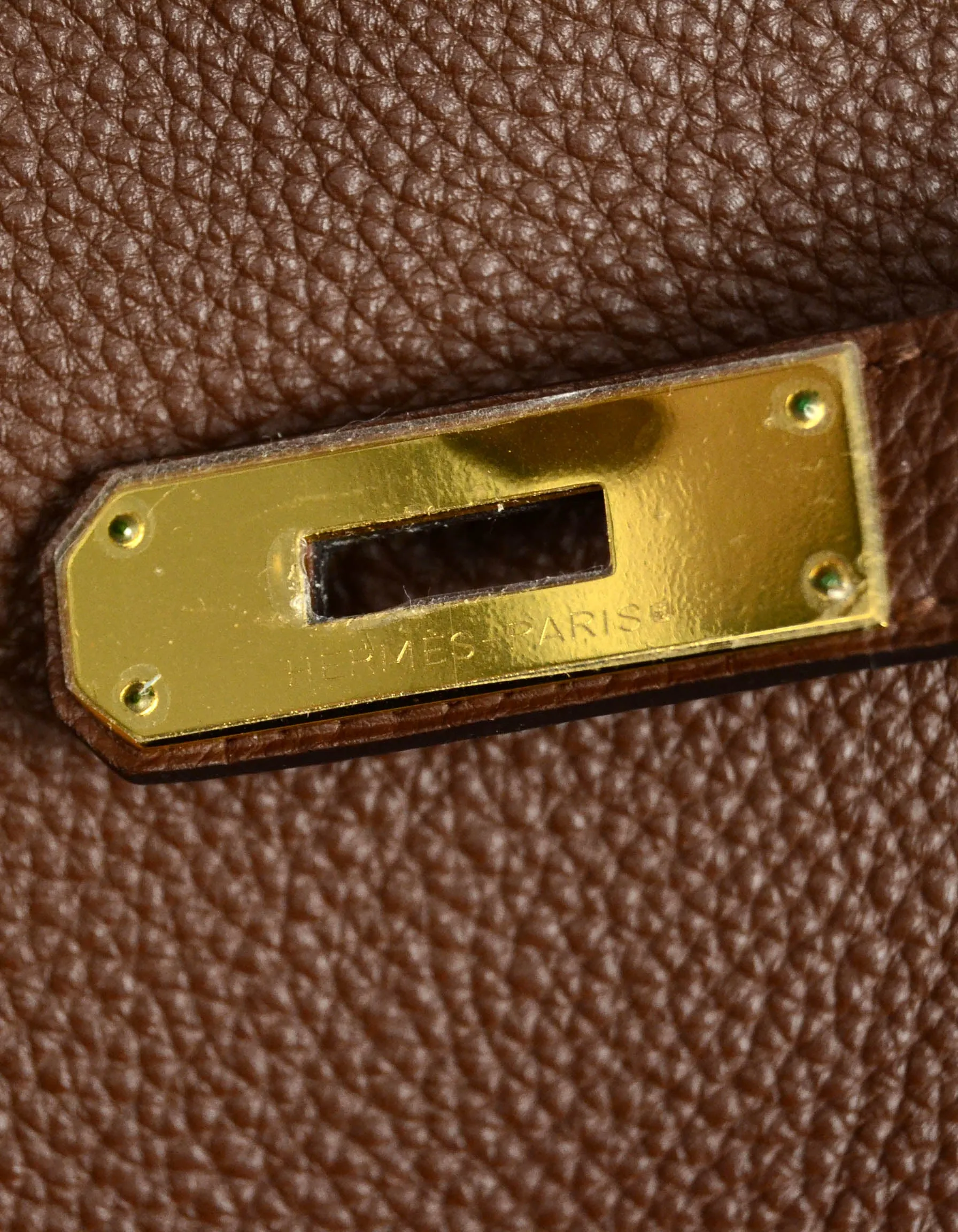 Hermes Brown Togo Leather 35cm Birkin Bag GHW