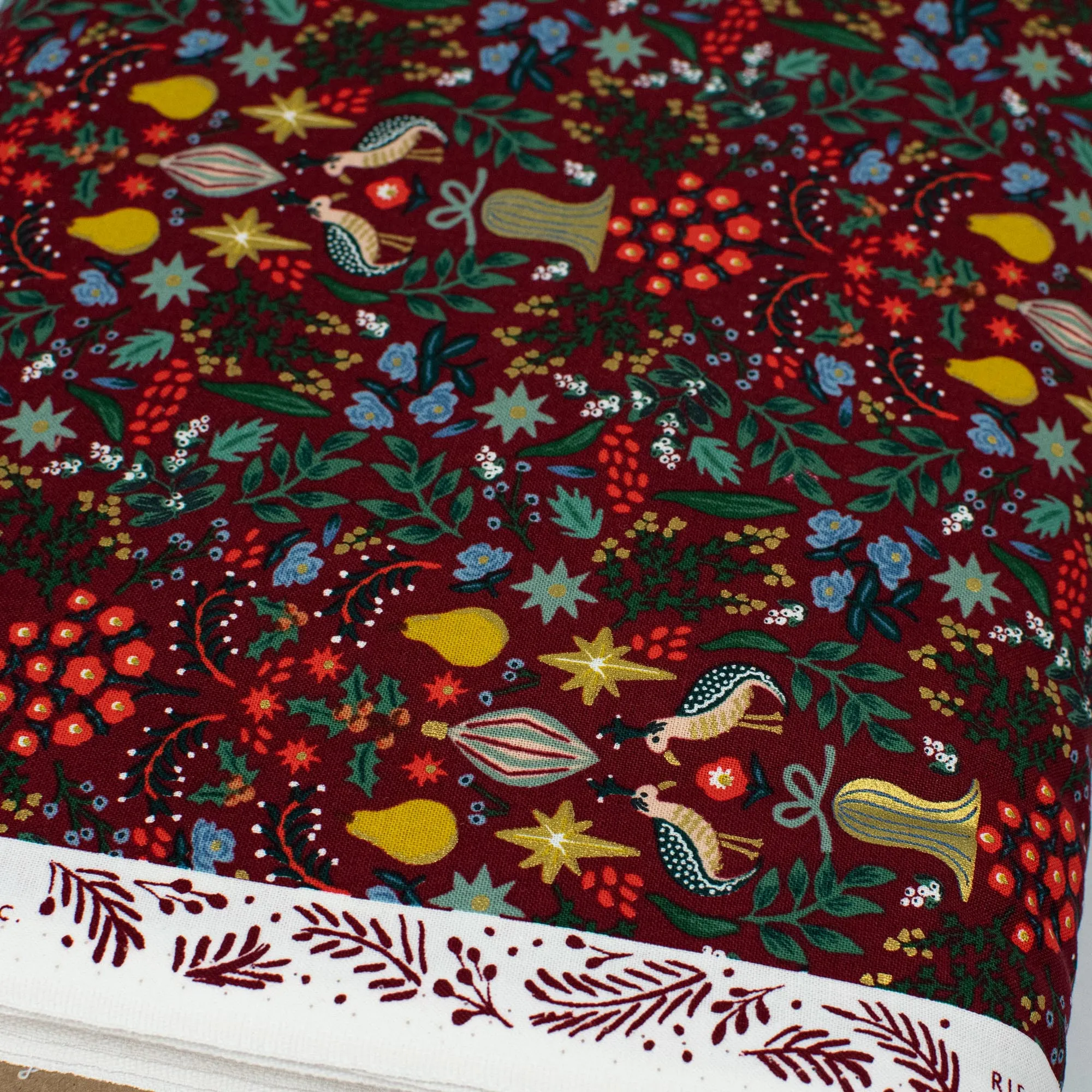 Holiday Classics by Rifle Paper Co. - Partridge - Berry Metallic