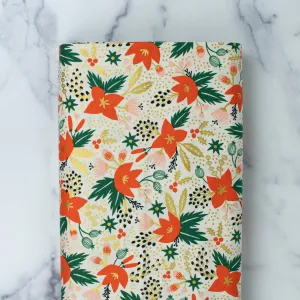 Holiday Classics by Rifle Paper Co. - Poinsettia - Cream Metallic