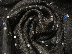 Holographic Sequin Metallic Net - Black
