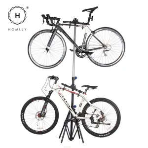 Homlly Freestanding Dual  Bicycles Bike Stand Rack