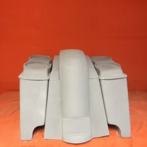 Honda VTX 1300 / 1800 4" Extended Stretched Saddlebags   Rear Fender Dual Cut Outs   Dual 6.5" Speaker Lids