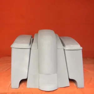 Honda VTX 1300 / 1800 4" Extended Stretched Saddlebags   Rear Fender Dual Cut Outs   Lids