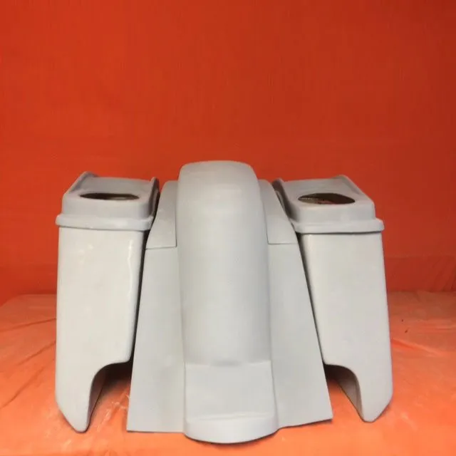Honda VTX 1300 / 1800 5" Extended Stretched Saddlebags   Rear Fender Dual Cut Outs   Dual 6 X 9 Speaker Lids