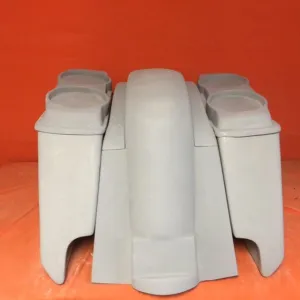 Honda VTX 1300 / 1800 5" Extended Stretched Saddlebags   Rear Fender Dual Cut Outs   Dual 6.5" Speaker Lids